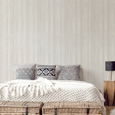 Galerie Metallic Fx Silver Metallic Abstract Stripe Textured Wallpaper