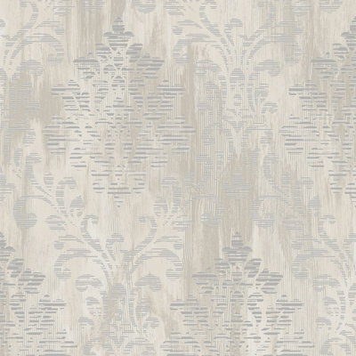 Galerie Metallic Fx Silver Modern Metallic Damask Textured Wallpaper