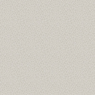 Galerie Metallic Fx Silver White Crazed Geo Textured Wallpaper