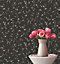 Galerie Miniatures 2 Black White Floral Trail Smooth Wallpaper