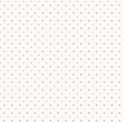 Galerie Miniatures 2 Blue White Mini Fan Motif Smooth Wallpaper