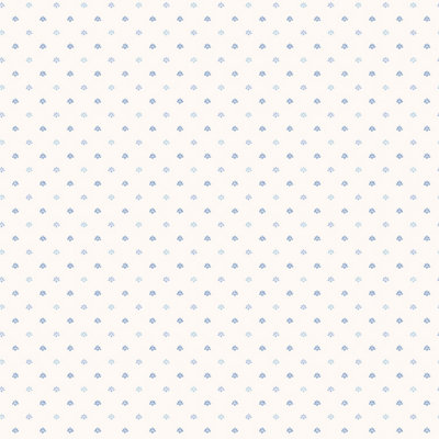 Galerie Miniatures 2 Blue White Mini Fan Motif Smooth Wallpaper