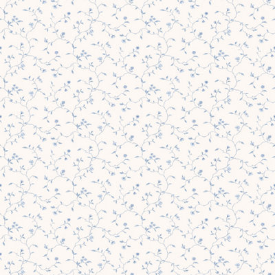 Galerie Miniatures 2 Blue White Small Floral Trail Smooth Wallpaper