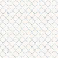 Galerie Miniatures 2 Blue White Small Rose Trail Smooth Wallpaper
