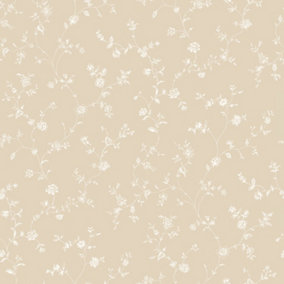 Galerie Miniatures 2 Cream White Floral Trail Smooth Wallpaper