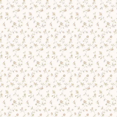 Galerie Miniatures 2 Cream White Small Rose Trail Smooth Wallpaper