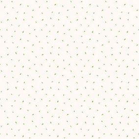 Galerie Miniatures 2 Green White Small leaf toss Smooth Wallpaper
