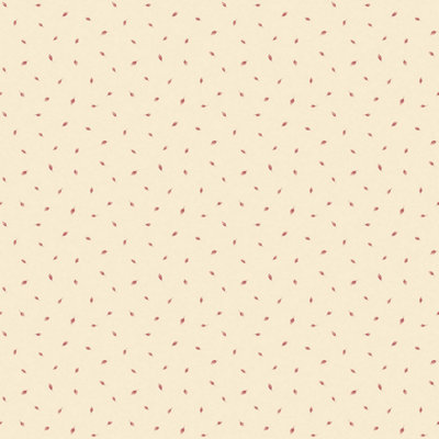 Galerie Miniatures 2 Red Cream Small Leaf Toss Smooth Wallpaper