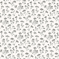 Galerie Miniatures 2 White Black Grey Cow Parsley Smooth Wallpaper