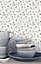 Galerie Miniatures 2 White Black Grey Cow Parsley Smooth Wallpaper