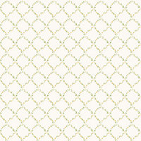 Galerie Miniatures 2 Yellow Green White Small Rose Trail Smooth Wallpaper