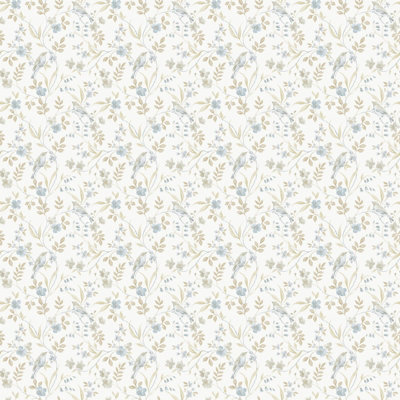 Galerie Miniatures 3 Beige Bird Wallpaper