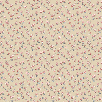 Galerie Miniatures 3 Beige Floral Wallpaper