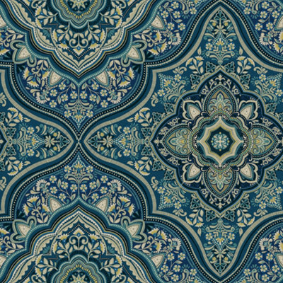 Galerie Mulberry Tree Blue Floral Pattern Wallpaper Roll