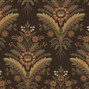 Galerie Mulberry Tree Bronze Floral Leaf Wallpaper Roll