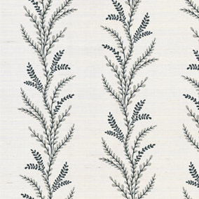 Galerie Mulberry Tree Cream Fern Leaf Sisal Grasscloth Wallpaper Roll