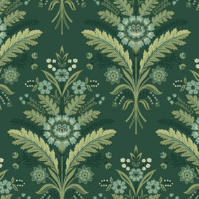 Galerie Mulberry Tree Green Floral Leaf Wallpaper Roll