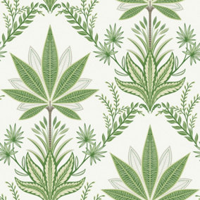 Galerie Mulberry Tree Green Palm Leaf Wallpaper Roll
