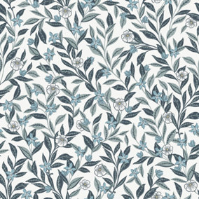 Galerie Mulberry Tree Grey Floral Leaf Wallpaper Roll