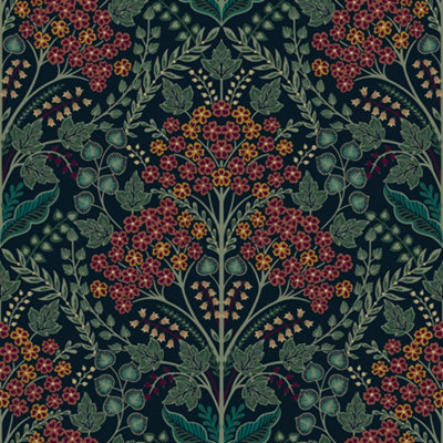 Galerie Mulberry Tree Multicoloured Floral Leaf Wallpaper Roll