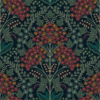 Galerie Mulberry Tree Multicoloured Floral Leaf Wallpaper Roll