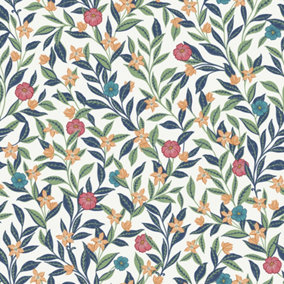 Galerie Mulberry Tree Multicoloured Floral Leaf Wallpaper Roll