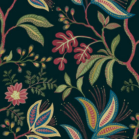 Galerie Mulberry Tree Multicoloured Tree Leaf Wallpaper Roll