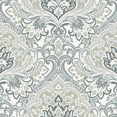 Galerie Mulberry Tree Off-white Floral Damask Wallpaper Roll