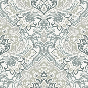 Galerie Mulberry Tree Off-white Floral Damask Wallpaper Roll