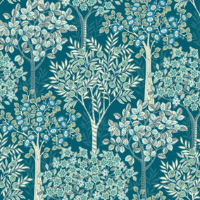 Galerie Mulberry Tree Teal Grove Wallpaper Roll