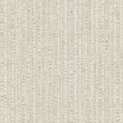 Galerie Natural FX 2 Beige Bamboo Stripe Matte Wallpaper Roll