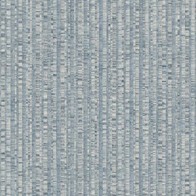 Galerie Natural FX 2 Blue Bamboo Stripe Matte Wallpaper Roll