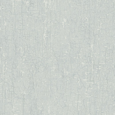 Galerie Natural FX 2 Blue Metallic Crackle Bark Effect Wallpaper Roll