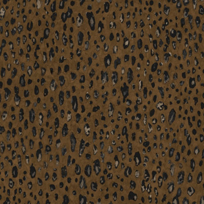 Galerie Natural FX 2 Bronze Leopard Spots Sheen Wallpaper Roll