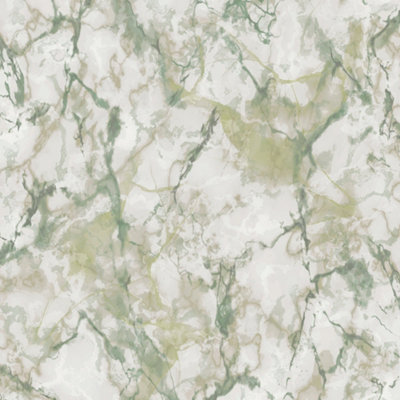 Galerie Natural FX 2 Green Marble Effect Wallpaper Roll