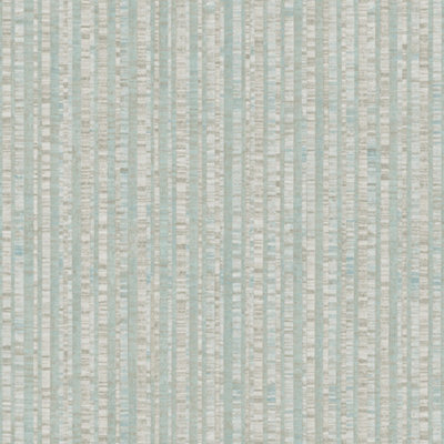 Galerie Natural FX 2 Light Blue/Cream Bamboo Stripe Matte Wallpaper Roll