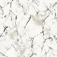 Galerie Natural FX 2 Silver Marble Effect Sheen Wallpaper Roll