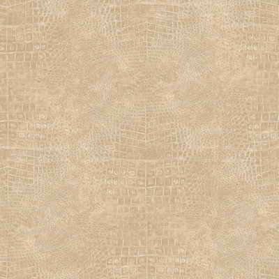 Galerie Natural Fx Beige Crocodile Embossed Wallpaper