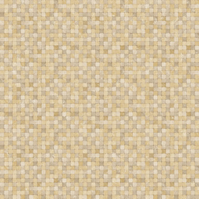 Galerie Natural Fx Beige Tessera Embossed Wallpaper