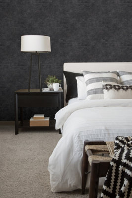 Galerie Natural Fx Black Crocodile Embossed Wallpaper