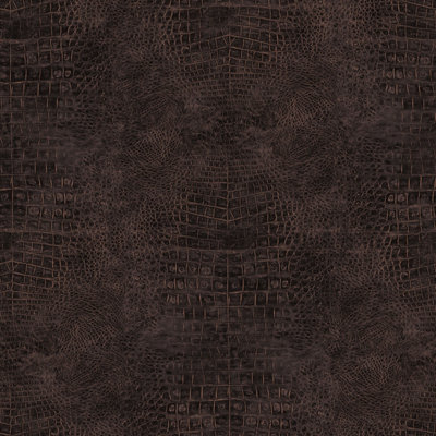 Galerie Natural Fx Bronze Brown Crocodile Embossed Wallpaper | DIY at B&Q