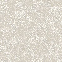 Galerie Natural Fx Cream Leopard Embossed Wallpaper