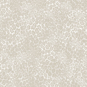 Galerie Natural Fx Cream Leopard Embossed Wallpaper