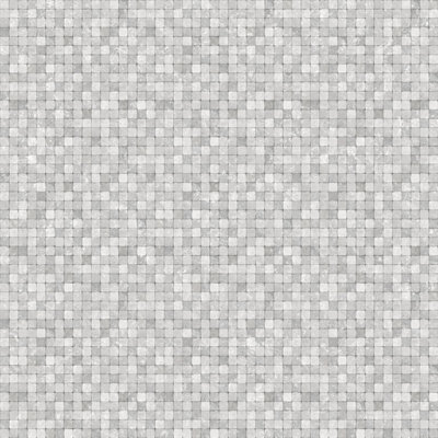 Galerie Natural Fx Silver Grey Tessera Embossed Wallpaper