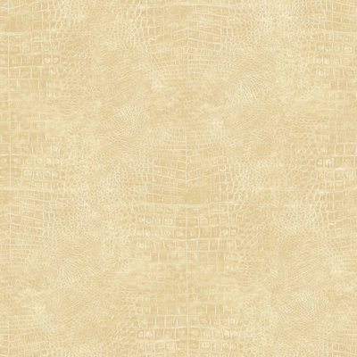 Galerie Natural Fx Yellow Gold Crocodile Embossed Wallpaper | DIY at B&Q