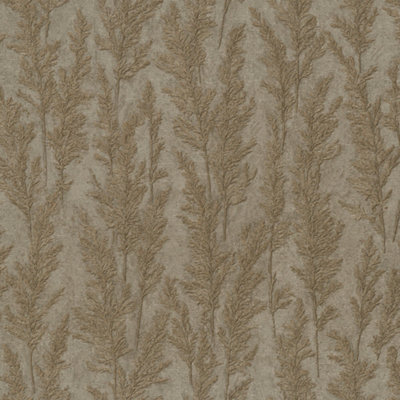 Galerie Natural Opulence Bronze Beige Feathery Tree Wallpaper Roll