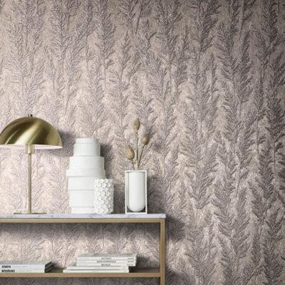 Galerie Natural Opulence Pink Feathery Tree Wallpaper Roll