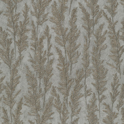 Galerie Natural Opulence Silver Feathery Tree Wallpaper Roll