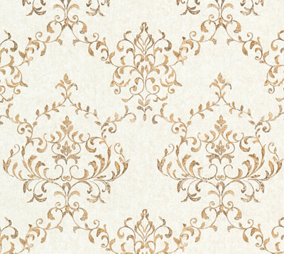 Galerie Neapolis 3 Gold Neapolis Damask Embossed Wallpaper