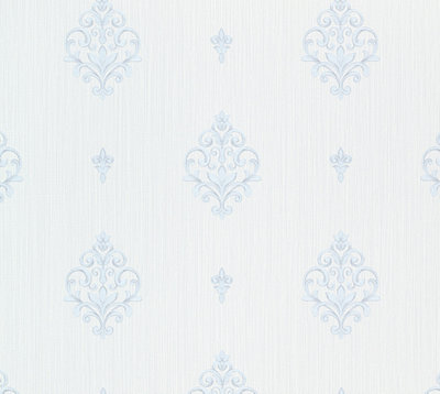 Galerie Neapolis 3 Light Blue Medallion Uno Embossed Wallpaper